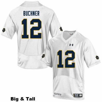 Notre Dame Fighting Irish Men's Tyler Buchner #12 White Under Armour Authentic Stitched Big & Tall College NCAA Football Jersey XPA8499WH